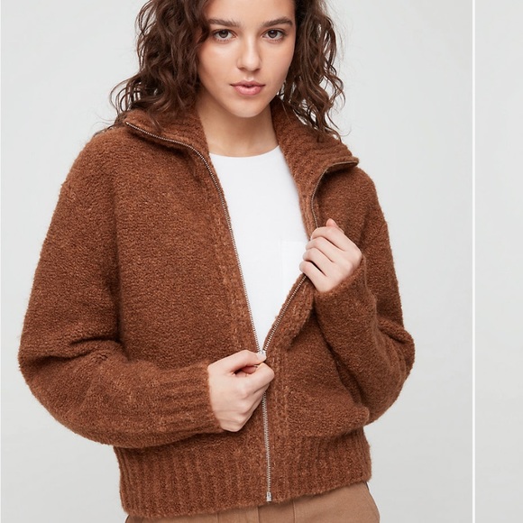 Aritzia Wilfred Marilyn Sweater in Copper Brown - Picture 6 of 9